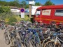 Photo présentant une collecte avec de nombreux vélos